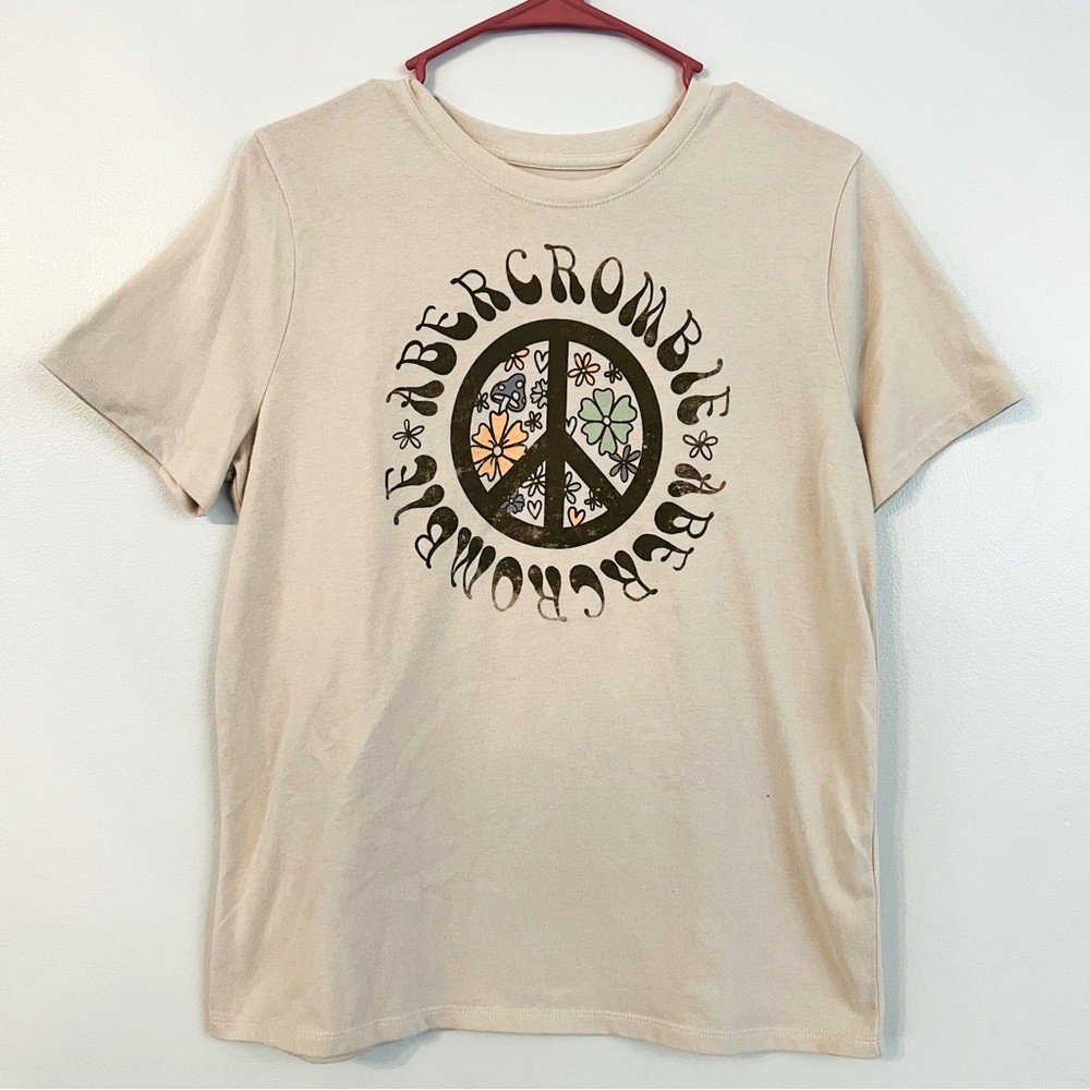 ❌SOLD❌ Abercrombie Kids Peace Sign Flower Child Tee